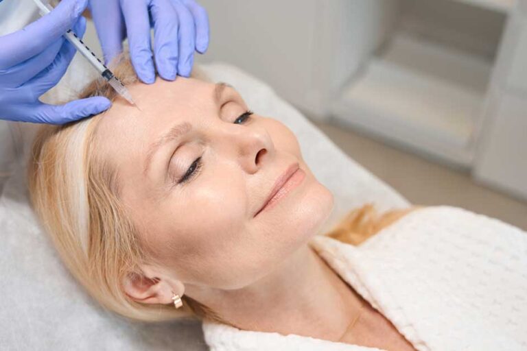 woman taking botox to relieve tmj