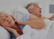 Snoring Problem And Woman With Frustrated With Noise Sound