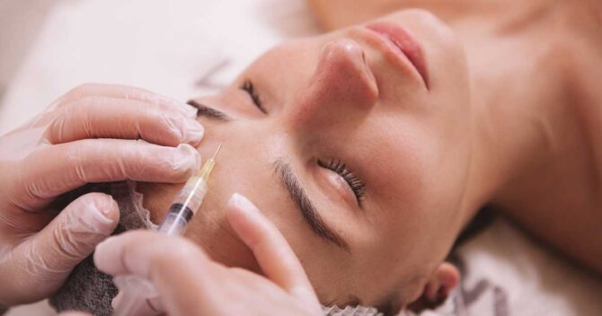 Myths-About-Botox woman is getting botox injected