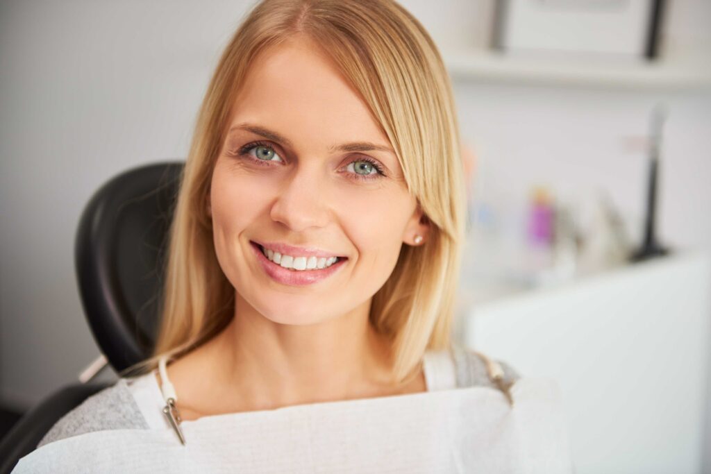 Happy woman with a natural white smile