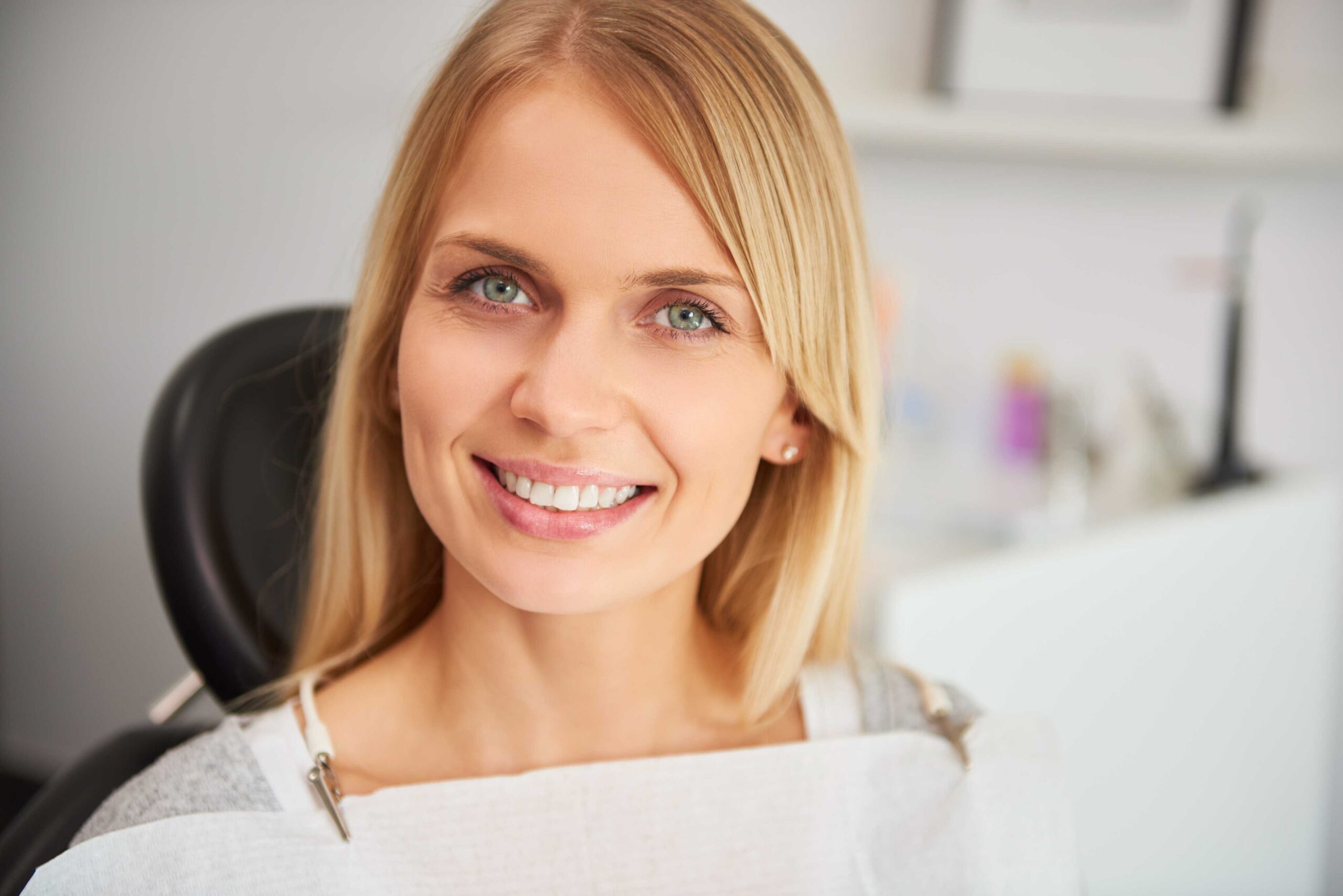 Happy woman with a natural white smile